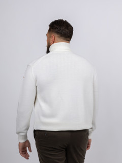 Pull Col Montant Paul & Shark Grande Taille ecru homme grande taille - Capelstore