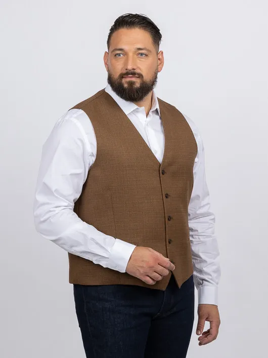 Gilet Natte Caramel Capel Grande Taille caramel homme grande taille - Capelstore