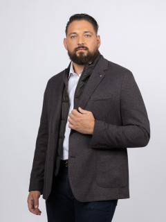 Veste Avec Parmenture Bugatti Grande Taille marron/marine homme grande taille - Capelstore
