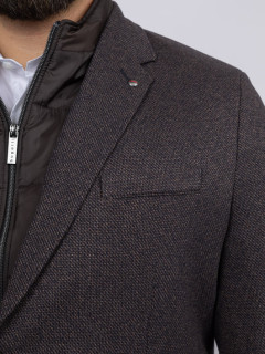 Veste Avec Parmenture Bugatti Grande Taille marron/marine homme grande taille - Capelstore