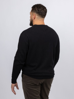 Pull Col V Noir Tommy Hilfiger Grande Taille noir homme grande taille - Capelstore