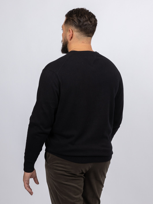 Pull Col V Noir Tommy Hilfiger Grande Taille noir homme grande taille - Capelstore