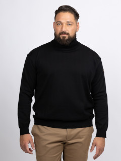 Pull Col Roule Noir Paul&shark Grande Taille  homme grande taille - Capelstore