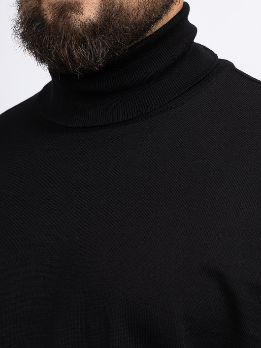 Pull Col Roule Noir Paul&shark Grande Taille  homme grande taille - Capelstore