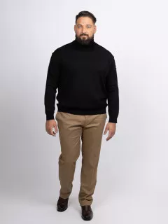 Pull Col Roule Noir Paul&shark Grande Taille  homme grande taille - Capelstore
