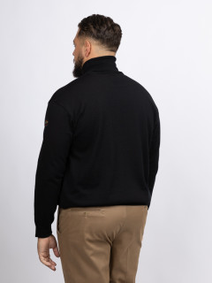 Pull Col Roule Noir Paul&shark Grande Taille  homme grande taille - Capelstore