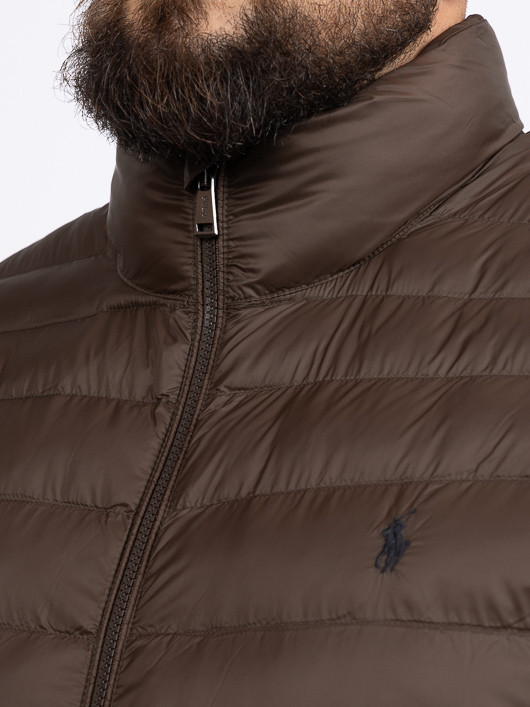 Doudoune Sans Manches Ralph Lauren Grande Taille marron homme grande taille - Capelstore