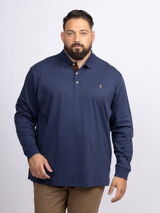 Polo Ml Marine Ralph Lauren Grande Taille marine homme grande taille - Capelstore