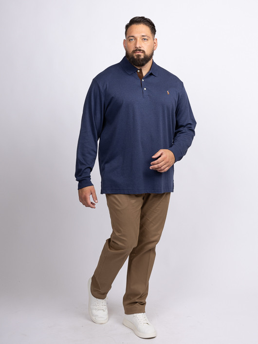 Polo Ml Marine Ralph Lauren Grande Taille marine homme grande taille - Capelstore