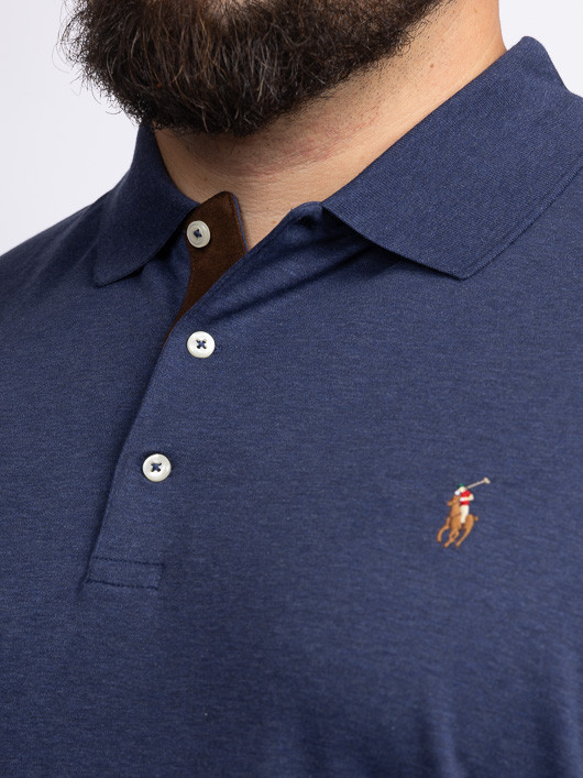 Polo Ml Marine Ralph Lauren Grande Taille marine homme grande taille - Capelstore