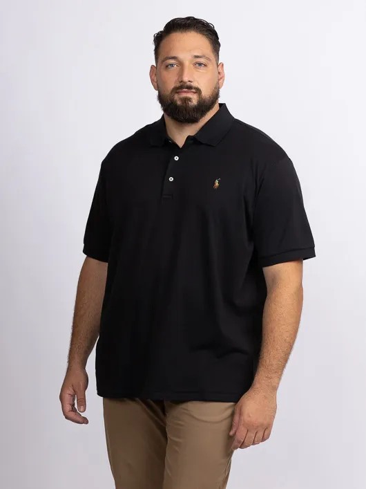 Polo Noir Ralph Lauren Grande Taille noir homme grande taille - Capelstore