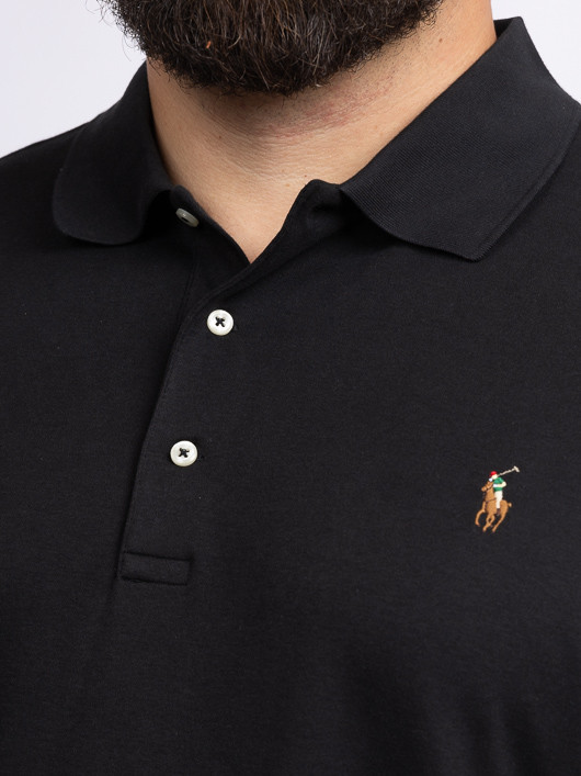 Polo Noir Ralph Lauren Grande Taille noir homme grande taille - Capelstore