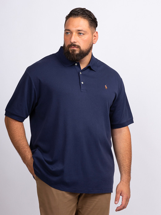 Polo Marine Ralph Lauren Grande Taille marine homme grande taille - Capelstore