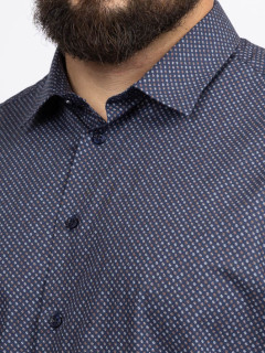 Chemise Motif Puzzle Gianni Capel Grande Taille marine/marron/beige homme grande taille - Capelstore