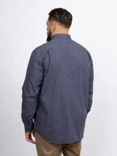 Chemise Motif Puzzle Gianni Capel Grande Taille marine/marron/beige homme grande taille - Capelstore