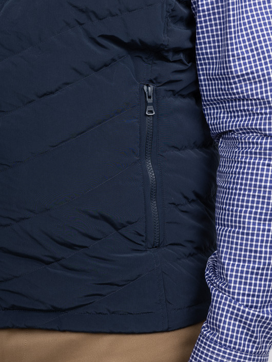 Sans Manches Matelasse Marine Paul & Shark Grande Taille marine homme grande taille - Capelstore