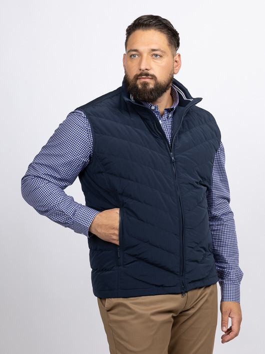 Sans Manches Matelasse Marine Paul & Shark Grande Taille marine homme grande taille - Capelstore