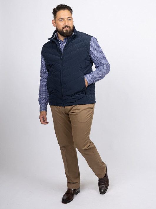 Sans Manches Matelasse Marine Paul & Shark Grande Taille marine homme grande taille - Capelstore