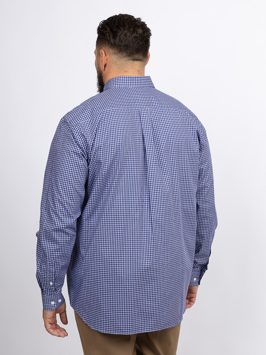 Chemise Ã Carreaux Ralph Capel Grande Taille marine homme grande taille - Capelstore