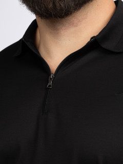 Polo Ml Noir Zippe Paul& Shark Grande Taille noir homme grande taille - Capelstore