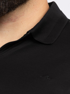 Polo Ml Noir Zippe Paul& Shark Grande Taille noir homme grande taille - Capelstore