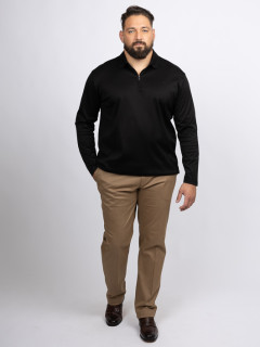 Polo Ml Noir Zippe Paul& Shark Grande Taille noir homme grande taille - Capelstore