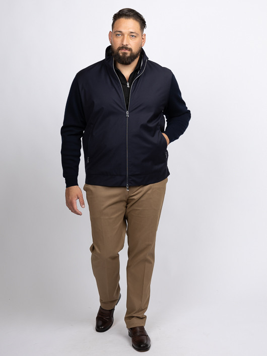 Cardigan Avec Tissu Loro Piana Paul & Shark Grande Taille marine homme grande taille - Capelstore