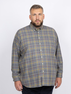 Chemise Ralph Ã Carreaux Capel Grande Taille gris/jaune/bordeaux homme grande taille - Capelstore