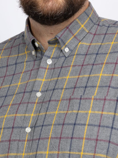 Chemise Ralph Ã Carreaux Capel Grande Taille gris/jaune/bordeaux homme grande taille - Capelstore
