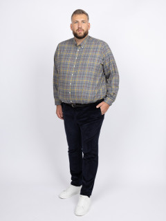 Chemise Ralph Ã Carreaux Capel Grande Taille gris/jaune/bordeaux homme grande taille - Capelstore