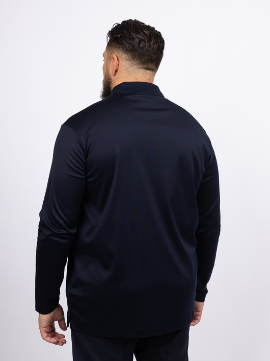 Polo Ml Zippe Paul & Shark Grande Taille marine homme grande taille - Capelstore