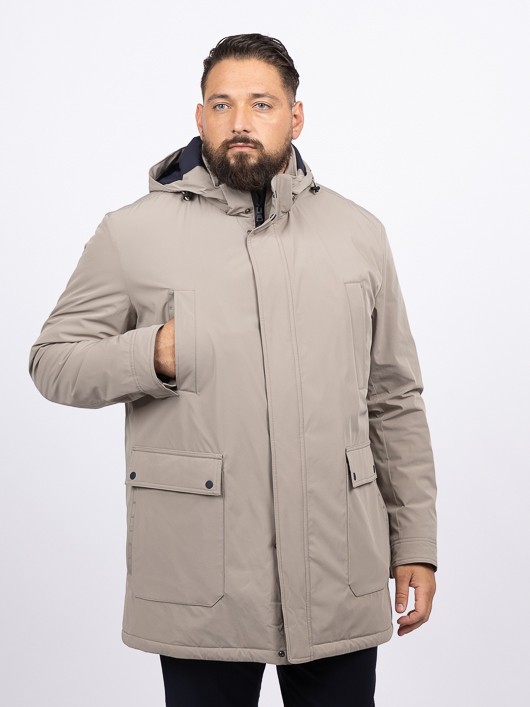 Parka Typhoon Paul & Shark Grande Taille beige homme grande taille - Capelstore