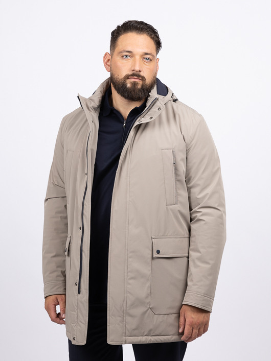 Parka Typhoon Paul & Shark Grande Taille beige homme grande taille - Capelstore