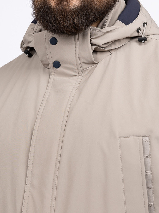 Parka Typhoon Paul & Shark Grande Taille beige homme grande taille - Capelstore