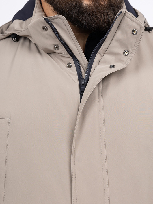 Parka Typhoon Paul & Shark Grande Taille beige homme grande taille - Capelstore