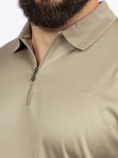 Polo Ml Beige Zippe Paul&shark Grande Taille beige homme grande taille - Capelstore