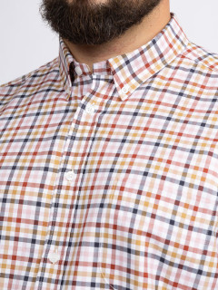 Chemise Ã Carreaux Ralph Capel Grande Taille blanc/marine/marron homme grande taille - Capelstore