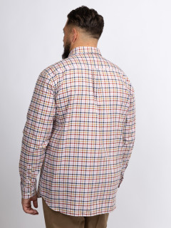Chemise Ã Carreaux Ralph Capel Grande Taille blanc/marine/marron homme grande taille - Capelstore
