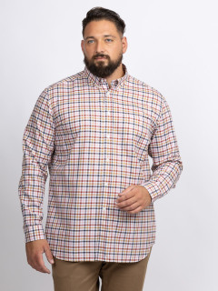 Chemise Ã Carreaux Ralph Capel Grande Taille blanc/marine/marron homme grande taille - Capelstore