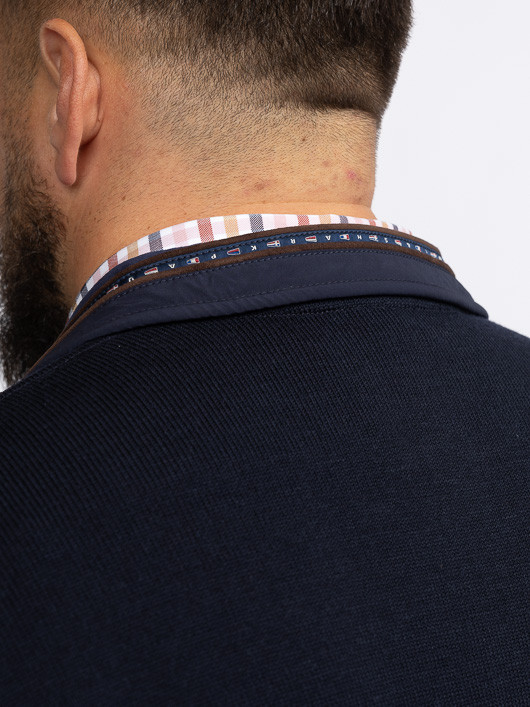 Pull Camionneur Paul & Shark Grande Taille marine homme grande taille - Capelstore