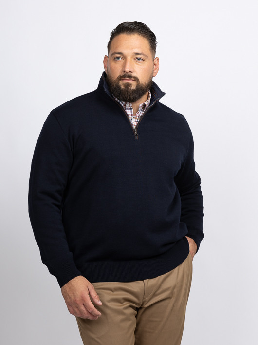 Pull Camionneur Paul & Shark Grande Taille marine homme grande taille - Capelstore