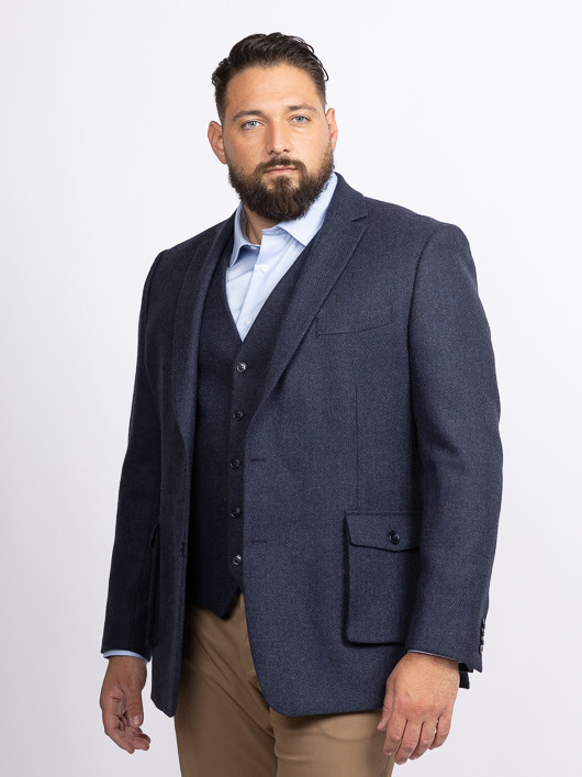 Veste Chevrons Marine Capel Grande Taille marine homme grande taille - Capelstore