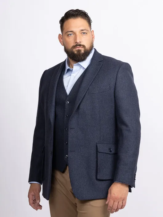 Veste Chevrons Marine Capel Grande Taille marine homme grande taille - Capelstore