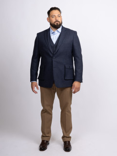 Veste Chevrons Marine Capel Grande Taille marine homme grande taille - Capelstore