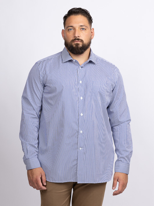 Chemise Rayee Max P/leo Capel Grande Taille blanc homme grande taille - Capelstore