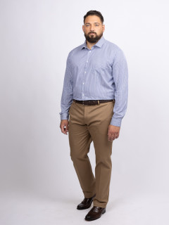 Chemise Rayee Max P/leo Capel Grande Taille blanc homme grande taille - Capelstore
