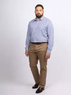 Chemise Rayee Max P/leo Capel Grande Taille blanc homme grande taille - Capelstore