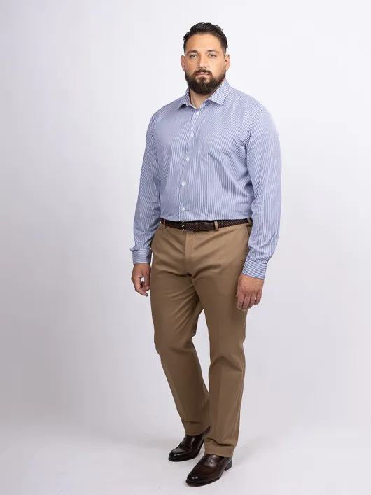 Chemise Rayee Max P/leo Capel Grande Taille blanc homme grande taille - Capelstore