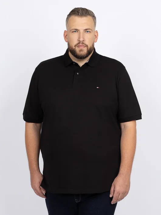 Polo Noir Logo Drapeau Tommy Hilfiger Grande Taille noir homme grande taille - Capelstore