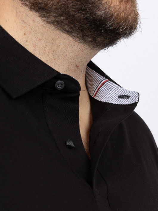 Polo Noir Logo Drapeau Tommy Hilfiger Grande Taille noir homme grande taille - Capelstore